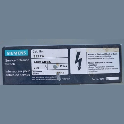 Siemens 200 Amp Disconnect