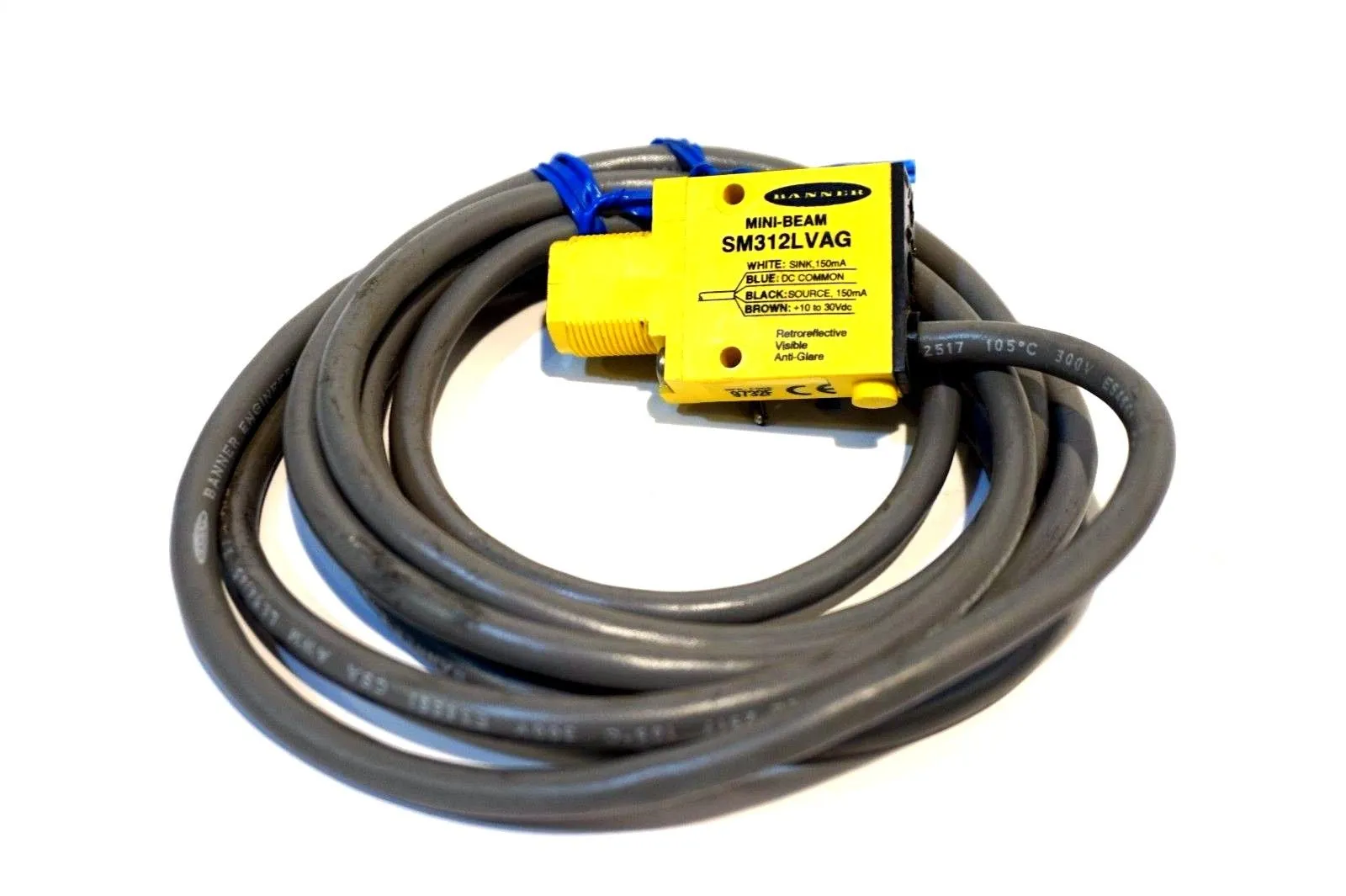 USED BANNER ENGINEERING SM312LVAG MINI BEAM SENSOR