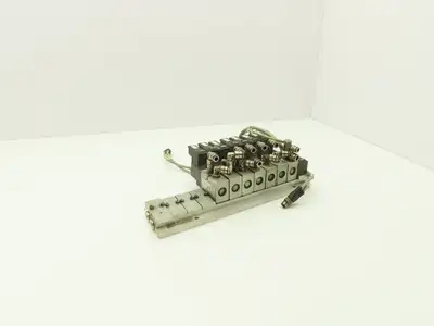 Vektor AG VP8100196 12-Station Manifold w/Herion Pneumatic Solenoid Valves 24VDC