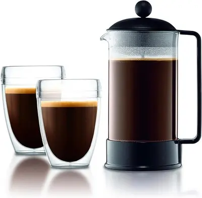 New* Bodum Brazil 8 Cup / 34oz French Press Coffee Maker - Black