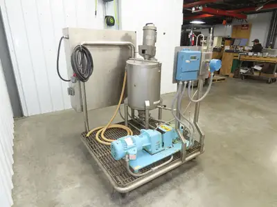 Full Jacket Steam Kettle 15 Gallon Lightnin Mixing Tank Additive Pump Flow Meter