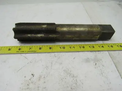 Greenfield 1-15/16"-8 Plug Tap 6 Flute HSS 4" Flute Length 10" OAL