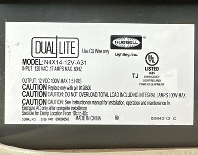 NEW Hubbell N4X14-12V-A31