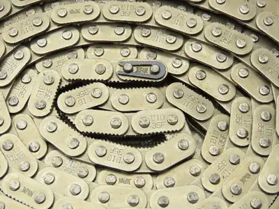 Daido Kogyo DID35F Sharp Top Conveyor Roller Chain #35 Serrated 10' Lot of 7