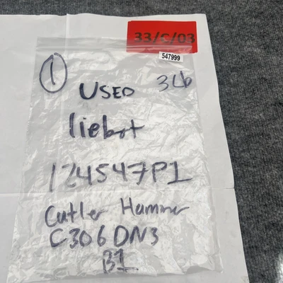 Used Cutler-Hammer 124547P1 Misc Industrial Equipment California US | Davliegogo LLC #1730870