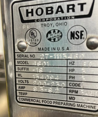 72-0325 Hobart 6801 Meat Saw