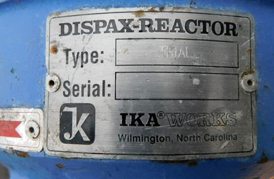 USED IKA WORKS DISPAX REACTOR TRIAL