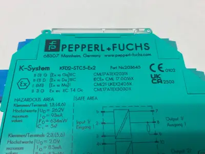 USED PEPPERL+FUCHS K-SYSTEM SMART TRANSMITTER POWER SUPPLY KFD2-STC5-EX2