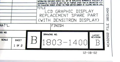 NEW TELEDYNE 1803-1400-01 LCD GRAPHIC DISPLAY 1803140001