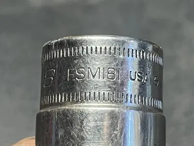 Snap On Tools FSM181 18mm Metric Flank Drive Shallow Socket 3/8" Drive 6 Point