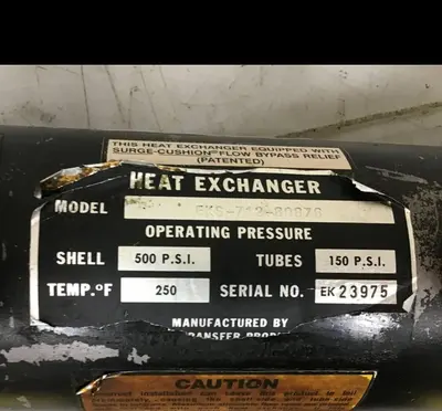 Used THERMAL TRANSFER EKS-712-80876 Heat Exchangers Michigan US | Ideal Machinery #596692