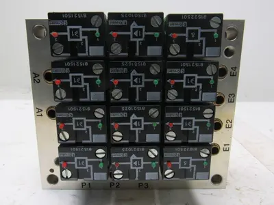 Rexroth Crouzet 81501025 Pneumatic Logic Component And Element Manifold Assembly