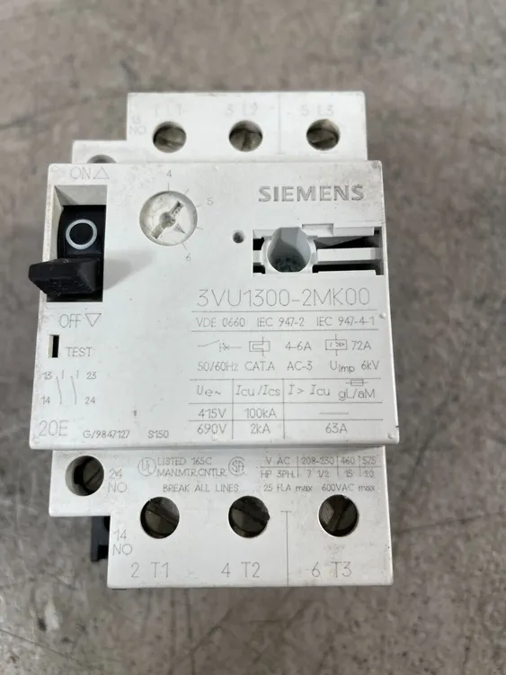 Used Siemens Siemens 3VU1300-2MK00 Circuit Breakers South Carolina US | Palmetto Automation #1165431