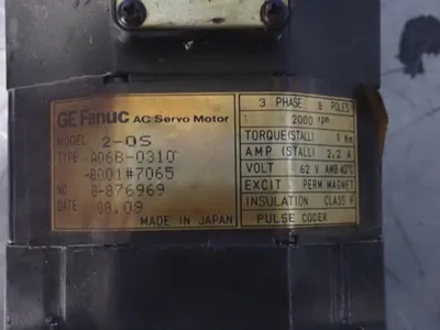 Used 1988 FANUC A06B0310B001 Servo Motors Ohio US | HGR 24 #792140