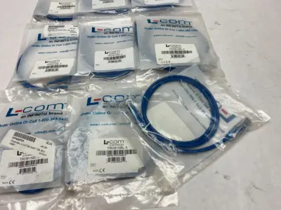 NEW L-COM ETHERNET PATCH CABLE CAT5E BLUE