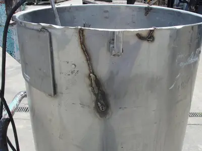 SPC5047  Tank 100 gallon vertical tank, Stainless Steel, 1/3 hp agitator, flat