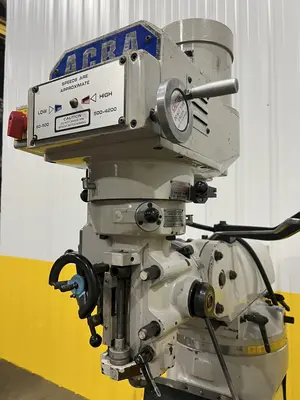 3 HP ACRA MODEL #AM-2V VERTICAL RAM TYPE KNEE MILL: STOCK #18823