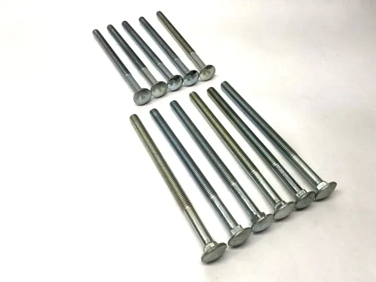 Used UNBRANDED 1/2"-13 X 8" CARRIAGE BOLTS 1-1/2" UNTHREADED GRADE 2 LOT OF 11 S Bolts | Maverick Industrial Sales #1104919