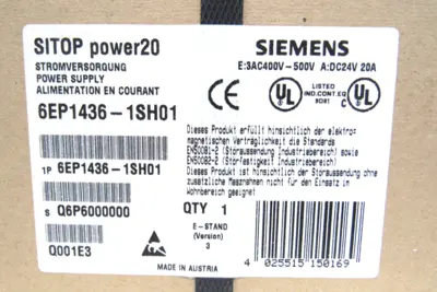 NEW SEALED SIEMENS 6EP1436-1SH01 POWER SUPPLY 6EP14361SH01