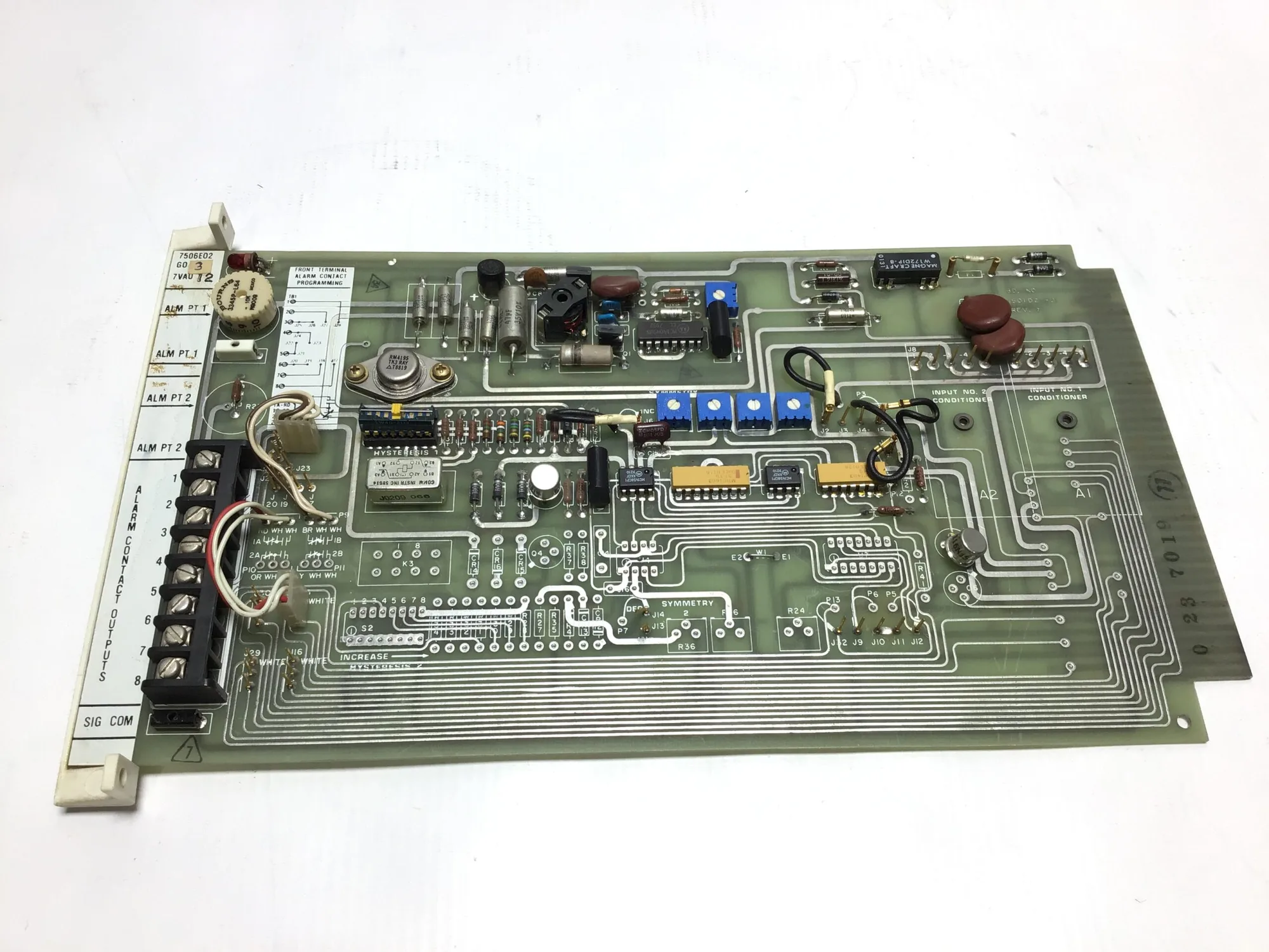 Westinghouse 75AU331/00 Front Terminal Alarm Contact Programming Board