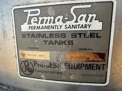Tank, 170 Gallon, 316 Stainless Steel, Jacketed, Agitated, #5991049