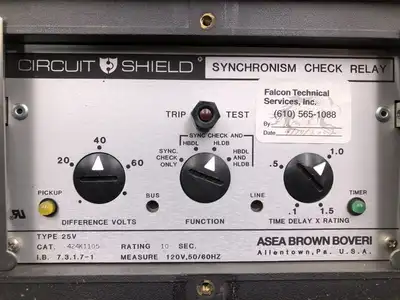 Circuit Shield 424K1105 Synchronism Check Relay 120V 10sec