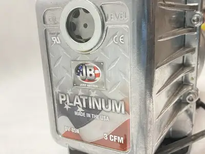 USED JB INDUSTRIES PLATINUM REFRIG EVACUATION VACUUM PUMP 3 CFM