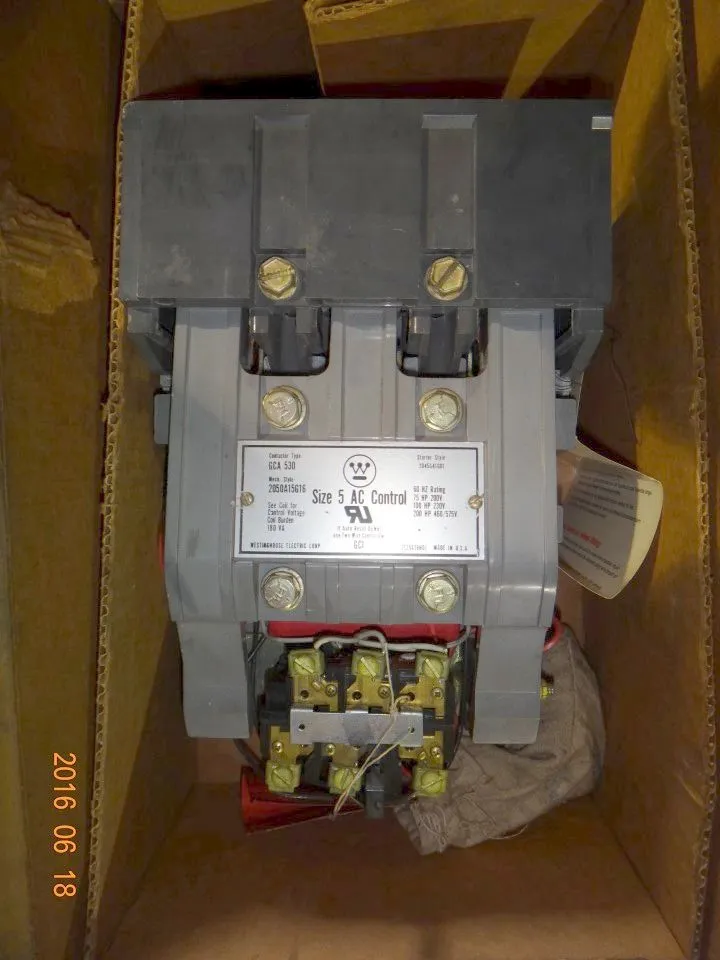 Westinghouse Contactor Size 5, GCA 530