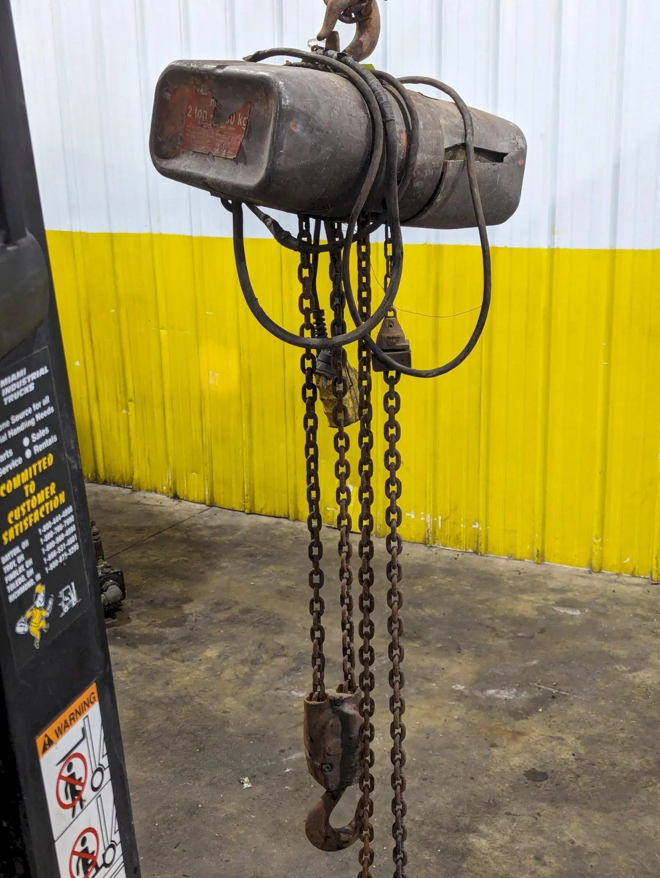 2-TON C&M ELECTRIC HOIST 110V SINGLE PHASE: STOCK #19861
