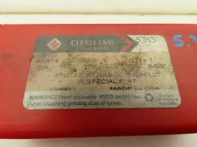 Cleveland Twist Drill Q81642-1 6FLT SE M7 HSS CC Endmill Special Flat