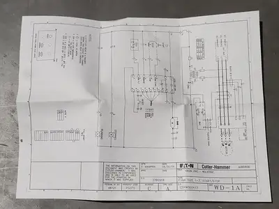 2hp, 600V, 7A, 3-Ph, FVNR Starter, Size 1, (Incomplete Components)