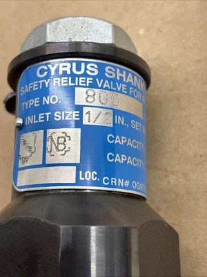 NEW Cyrus Shank 800/300 Psi