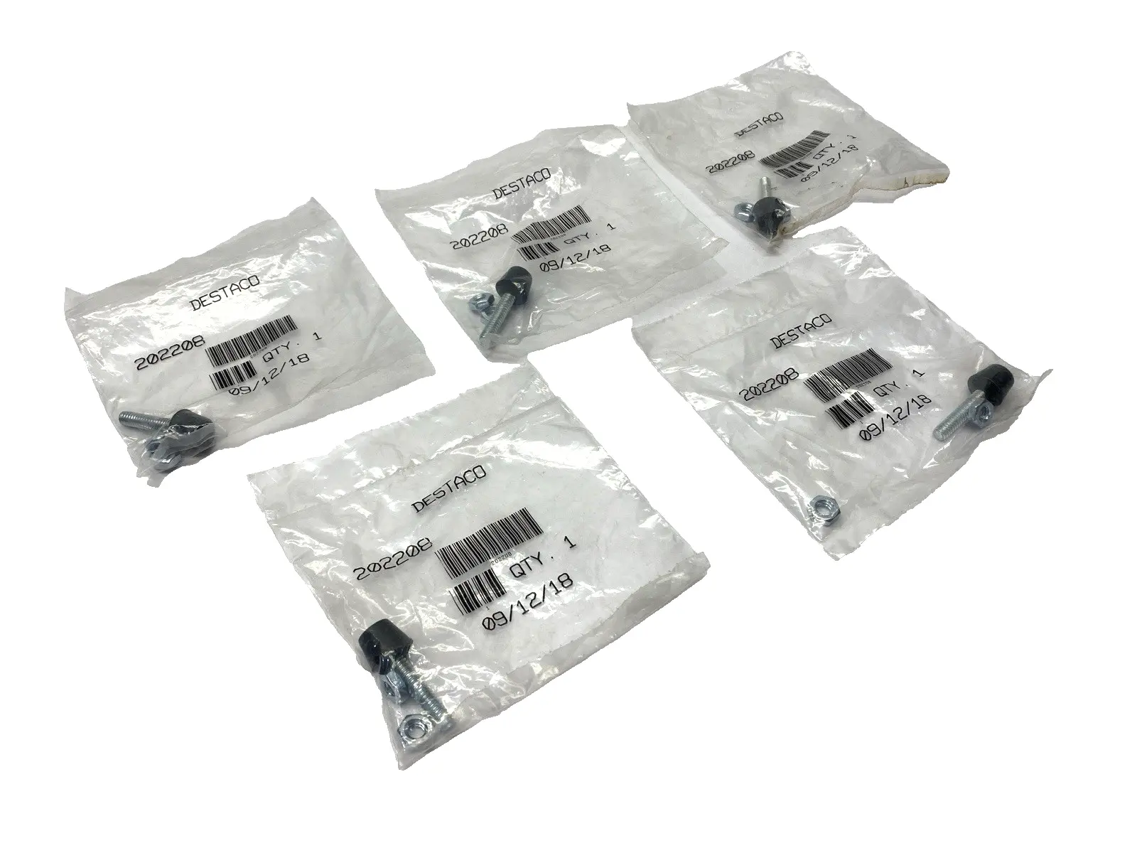 New | in-Stock DESTACO Black Flat-Tip Bonded Neoprene Spindle for Toggle Clamp LOT OF 5 Clamps Michigan US | Maverick Industrial Sales #1398420