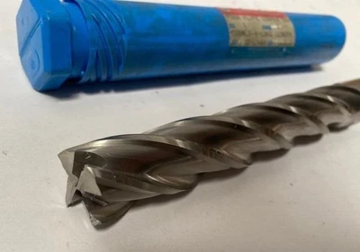 Niagara Cutter HSS 4 Flutes Center Cut Extra Long Cobalt End Mill 1 inch Dia New