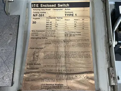 Used SIEMENS NF351 Switchgears Ohio US | HGR 24 #1288724