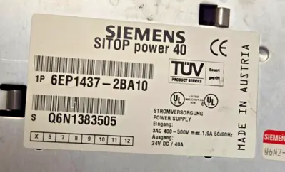 SIEMENS 6EP1437-2BA10 6EP14372BA10 POWER SUPPLY STABILIZED