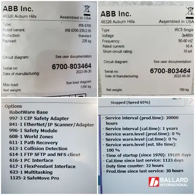 ABB IRB 6700 Complete 7th Axis System w/ IRC5 & 20 Meter IRBT 7004 Linear Rail