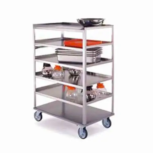 Lakeside 448 Queen Mary Cart - 6 Levels, 500 lb. Capacity, Stainless, Raised Edges