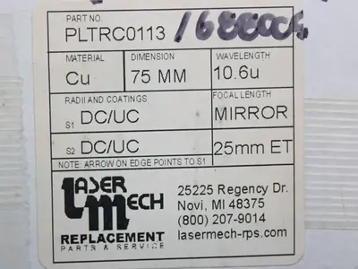 New | in-Stock LASERMECH PLTRC0113 Lasers / Laser Systems | HGR 24 #744835