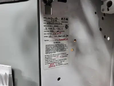 1.5 hp, 600V, 7A FVNR Starter Size 1 Bucket for Freedom 2100 MCC Frame