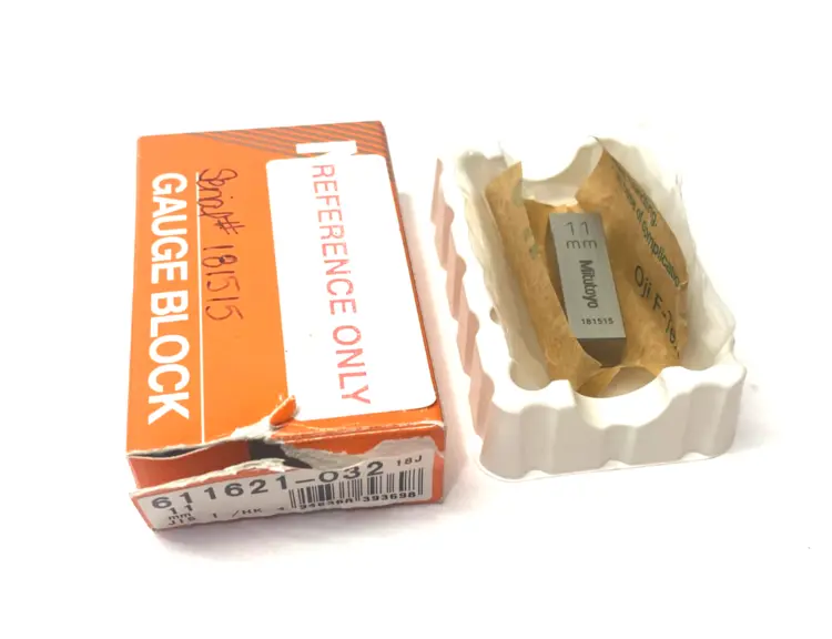 New | in-Stock MITUTOYO RECTANGULAR GAGE BLOCK 11MM JIS 1/HK Gage Blocks | Maverick Industrial Sales #1108195