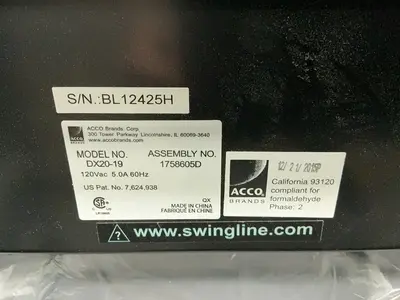 Used SWINGLINE DX2019 Paper Shredders Ohio US | HGR 24 #1305232