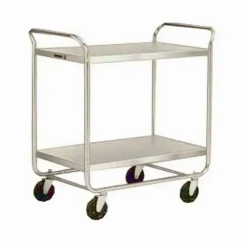 Lakeside 492 2 Level Stainless Utility Cart w/ 500 lb Capacity, Flat Ledges