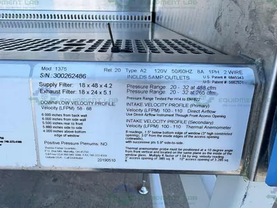 Used THERMO 1375 BIOSAFETY CABINET 1300 SERIES CLASS II TYPE A2 4 FT Fume Hoods California US | Equipment Lab #1389860