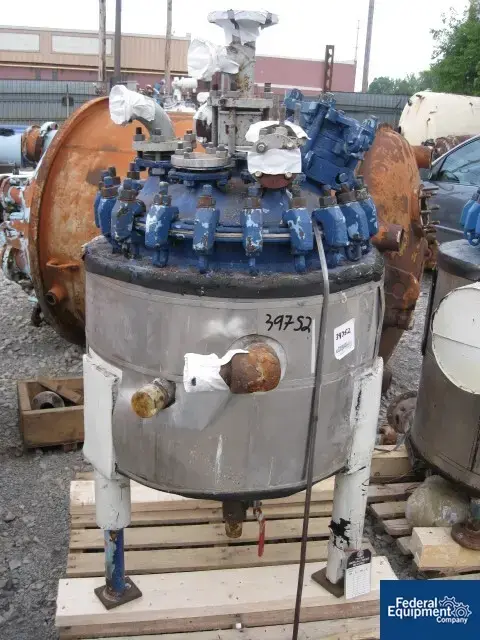 Used Pfaudler 20 Gal Pfaudler Receiver, Glass-Lined, 30/100# Stainless Steel Tanks Ohio US | Federal Equipment Company #125497