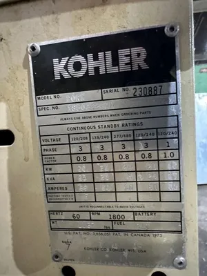 USED KOHLER GENERATORS 20RZ