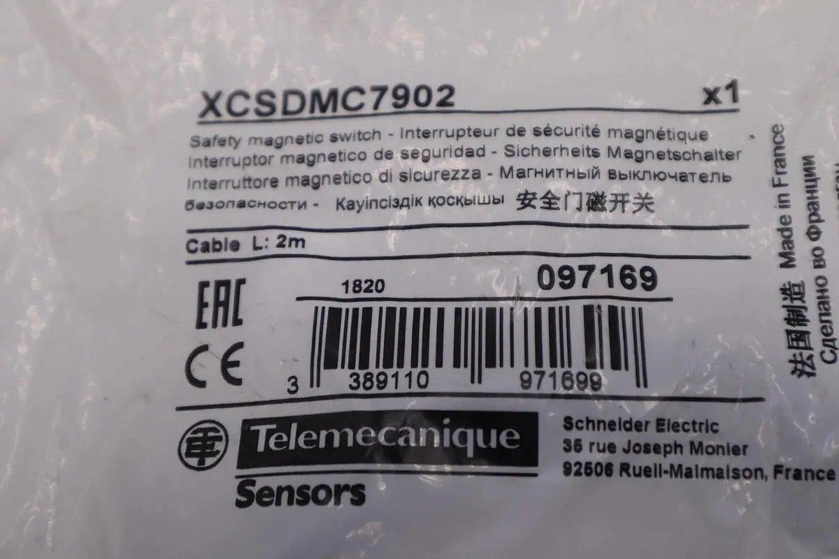 SCHNEIDER TELEMECANIQUE XCSDMC7902 MAGNETIC SWITCH 2NC W/O LED PLC STOCK B-1615