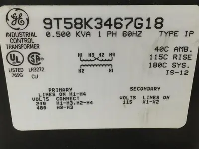 USED GENERAL ELECTRIC / GE 9T58K3467G18