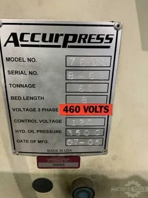 Used 2005 HAAS 7608 Press Brakes Georgia US | The Equipment Hub #1325165
