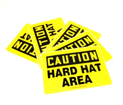New | in-Stock Accuform Signs "Caution Hard Hat Area", 10"x7" Adhesive Sign Commercial Materials & Supplies Michigan US | Maverick Industrial Sales #1392858